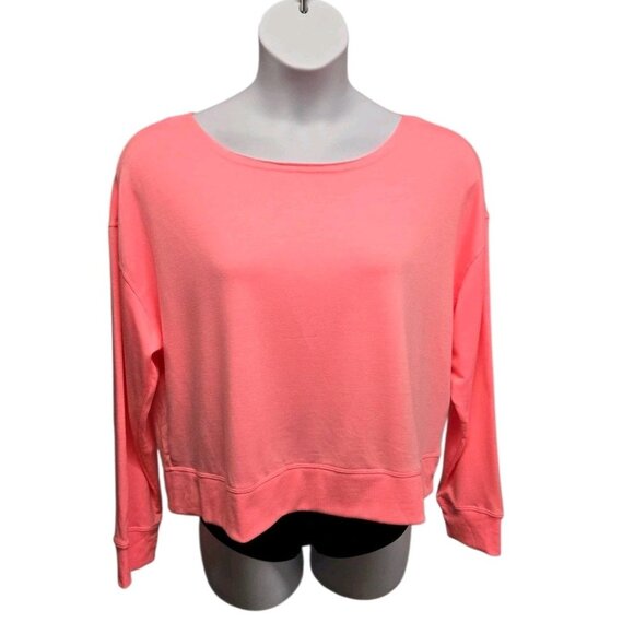 Jenni On Repeat Womens  Size Medium Pink Fun Super Soft Crew Sleep Top Lounge - Picture 1 of 6